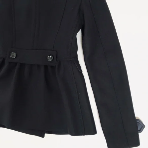 Burberry Black Double-Breasted Military Peacoat - Picture 8 of 11